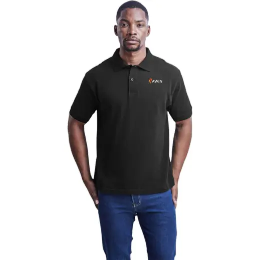 Mens Crest Golf Shirt Model